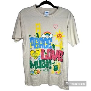 Hard Rock Cafe x Pacsun Pacific Sunwear Peace Love Music T-Shirt Men’s Sz Medium